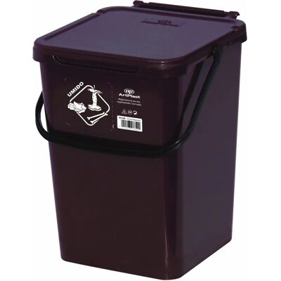 Kreo ARTPLAST 10L Contenedor de basura marrón - Separación de residuos Kreo ARTPLAST 10L Contenedor de basura marrón - Separación de residuos