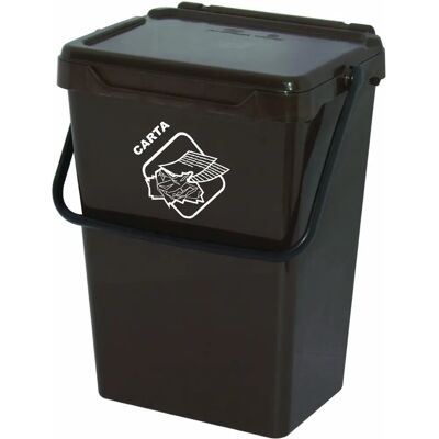 ARTPLAST Secchio marrone 40L con manico e coperchio - Contenitore rifiuti ARTPLAST Secchio marrone 40L con manico e coperchio - Contenitore rifiuti