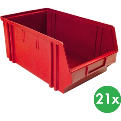 ArtPlast Plastikboxen - 205x335x149mm - 21 Stk - Rot ArtPlast Plastikboxen - 205x335x149mm - 21 Stk - Rot