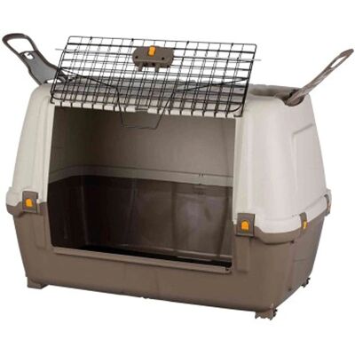 Generica - Modelo Pippo - Transportín para perros de polipropileno - Gris Generica - Modelo Pippo - Transportín para perros de polipropileno - Gris