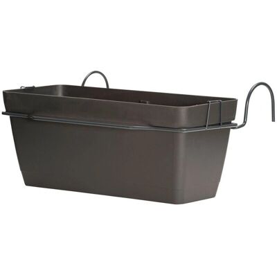 Jardinera ArtPlast de 60 cm con soporte metálico - Antracita Jardinera ArtPlast de 60 cm con soporte metálico - Antracita