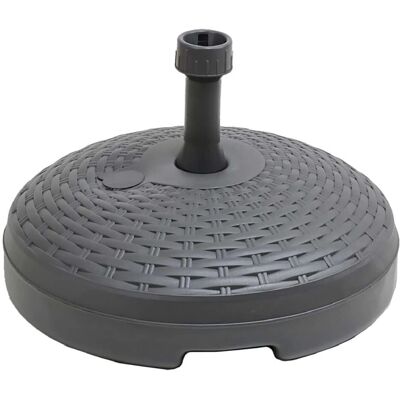 Nuova Plastica Adriatica - Base per ombrellone - Effetto rattan - Antracite Nuova Plastica Adriatica - Base per ombrellone - Effetto rattan - Antracite