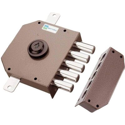 MOTTURA - Cerradura de madera con bomba triple - Cerradura para puerta MOTTURA - Cerradura de madera con bomba triple - Cerradura para puerta