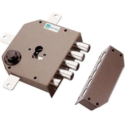 MOTTURA M2 Cerradura reversible de madera - Seguridad quintuplicada con 4 pestillos - 132x146mm MOTTURA M2 Cerradura reversible de madera - Seguridad quintuplicada con 4 pestillos - 132x146mm