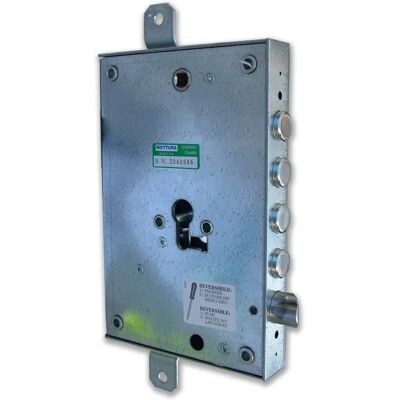 MOTTURA Cerradura de puerta - Cerradura triple con medio giro - Riel reversible MOTTURA Cerradura de puerta - Cerradura triple con medio giro - Riel reversible