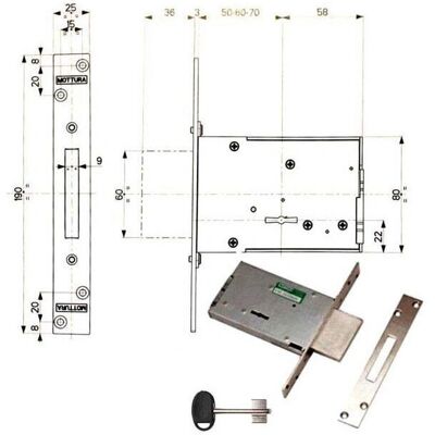MOTTURA E50 40701 - Cerradura MOTTURA E50 40701 - Cerradura