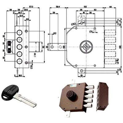 MOTTURA Serratura di Sicurezza Multipunto - 30641 - Per Porte in Legno MOTTURA Serratura di Sicurezza Multipunto - 30641 - Per Porte in Legno