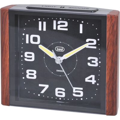 Trevi SL 3095 V Quartz Alarm Clock - Large Dial, Brown Trevi SL 3095 V Quartz Alarm Clock - Large Dial, Brown