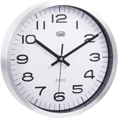 Trevi OM 3516 S Quartz Clock - Round Aluminium - Silent Sweep - 25cm Trevi OM 3516 S Quartz Clock - Round Aluminium - Silent Sweep - 25cm