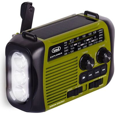 Trevi RA 7F30 BT Draagbare Radio - Zonne-energie, Bluetooth, USB, LED Lamp Trevi RA 7F30 BT Draagbare Radio - Zonne-energie, Bluetooth, USB, LED Lamp
