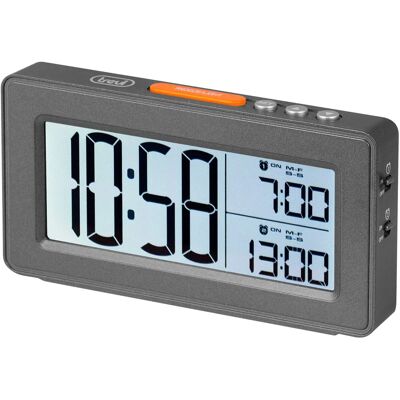 Trevi SLD 3P40 Digital väckarklocka - med två väckare och stor LCD-skärm Trevi SLD 3P40 Digital väckarklocka - med två väckare och stor LCD-skärm