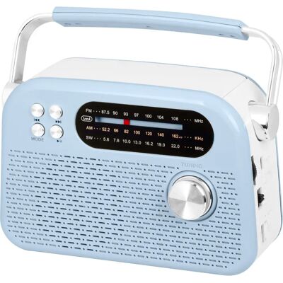 Trevi RDA 70 BR Przenośne analogowe niebieskie radio Trevi RDA 70 BR Przenośne analogowe niebieskie radio