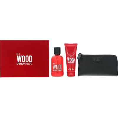 Zestaw Perfum Dsquared2 Red Wood - EDT, żel pod prysznic, portfel Zestaw Perfum Dsquared2 Red Wood - EDT, żel pod prysznic, portfel