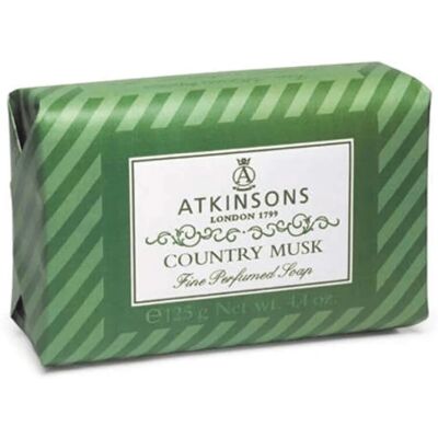 Sapone profumato Country Musk di Atkinsons - Lavanda e muschio di quercia Sapone profumato Country Musk di Atkinsons - Lavanda e muschio di quercia