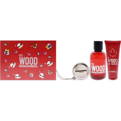 Red Wood fra Dsquared2 - Rosa Pepper, Magnolia, Musk - 3-delt Gavesett Red Wood fra Dsquared2 - Rosa Pepper, Magnolia, Musk - 3-delt Gavesett