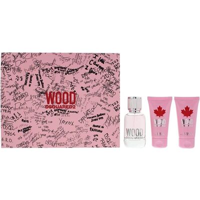 Dsquared2 Wood Pour Femme Lahjapakkaus - Kukkaiset & puumaiset sävyt Dsquared2 Wood Pour Femme Lahjapakkaus - Kukkaiset & puumaiset sävyt