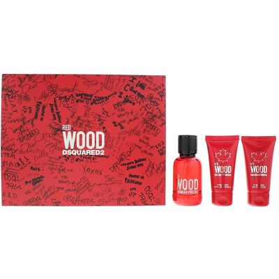 Dsquared2 Red Wood Gift Set - Eau de Toilette, Shower Gel, Body Lotion Dsquared2 Red Wood Gift Set - Eau de Toilette, Shower Gel, Body Lotion