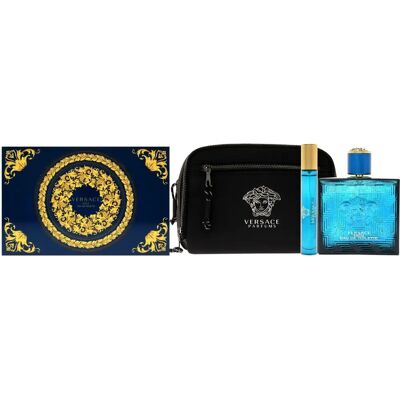 Set Eau de Toilette Versace Eros - 100ml, 10ml & Accessori Set Eau de Toilette Versace Eros - 100ml, 10ml & Accessori