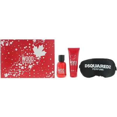 Dsquared2 Red Wood Gavesett - Eau de Toilette, Dusjsgelé, Nattmaske Dsquared2 Red Wood Gavesett - Eau de Toilette, Dusjsgelé, Nattmaske