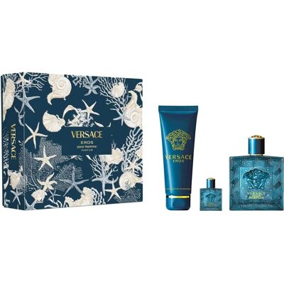 Coffret cadeau Versace Eros - Parfum et gel douche - Publicité Coffret cadeau Versace Eros - Parfum et gel douche - Publicité