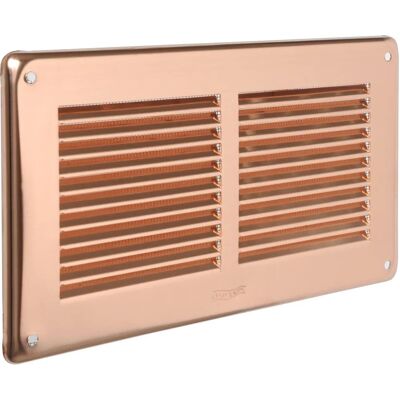 LA VENTILAZIONE Grille de ventilation en cuivre - Fixation murale pour extérieur - Publicité LA VENTILAZIONE Grille de ventilation en cuivre - Fixation murale pour extérieur - Publicité