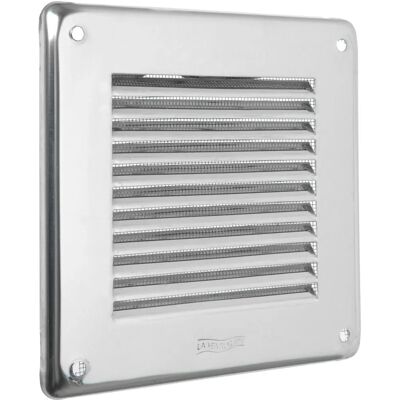 La Ventilazione GIN10R - Square Ventilation Grille 140x140 mm - Stainless Steel La Ventilazione GIN10R - Square Ventilation Grille 140x140 mm - Stainless Steel