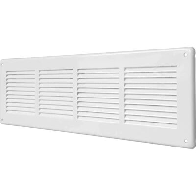 LAVENTILAZIONE White Rectangular Ventilation Grill - 440x140mm LAVENTILAZIONE White Rectangular Ventilation Grill - 440x140mm