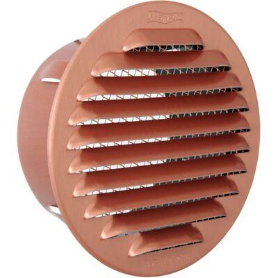 LA VENTILAZIONE Copper Round Ventilation Grille - 92mm - Insect Screen LA VENTILAZIONE Copper Round Ventilation Grille - 92mm - Insect Screen