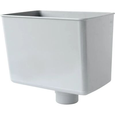 FIRST PLAST RCR080N Canalón de lluvia - Rectangular PVC, 80mm, Gris FIRST PLAST RCR080N Canalón de lluvia - Rectangular PVC, 80mm, Gris