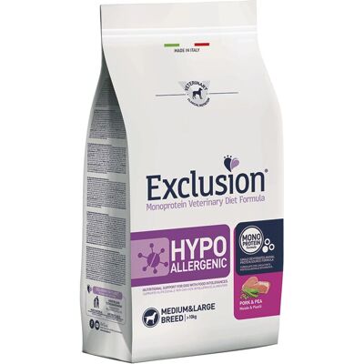 Nourriture pour chiens Exclusion Porc & Pois - Hypoallergénique, Moyenne & Grande - Publicité Nourriture pour chiens Exclusion Porc & Pois - Hypoallergénique, Moyenne & Grande - Publicité