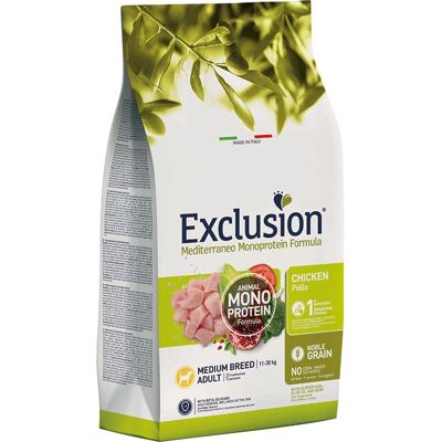 Exclusion Cibo Secco per Cani Medi con Pollo Exclusion Cibo Secco per Cani Medi con Pollo