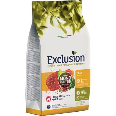 Cibo per cani Exclusion - Manzo razza grande 12kg Cibo per cani Exclusion - Manzo razza grande 12kg