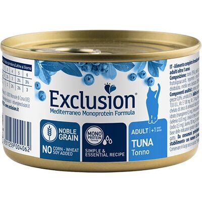 Exclusion Mediterraneo Monoproteico Grano Nobile Cibo per Gatti - Tonno Exclusion Mediterraneo Monoproteico Grano Nobile Cibo per Gatti - Tonno