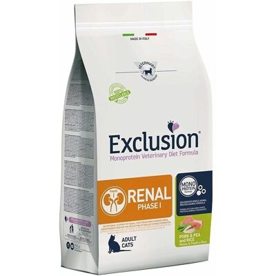 Exclusion Dieta Veterinaria Fase Renale 1 Maiale & Piselli - Cibo per Gatti Exclusion Dieta Veterinaria Fase Renale 1 Maiale & Piselli - Cibo per Gatti