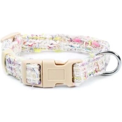 Record Mademoiselle Tweed Dog Collar - Adjustable 27-34cm Record Mademoiselle Tweed Dog Collar - Adjustable 27-34cm