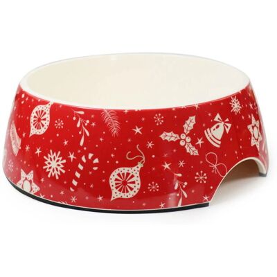 RECORD - Natale melamina - Rosso natalizio - S - dog bowl RECORD - Natale melamina - Rosso natalizio - S - dog bowl