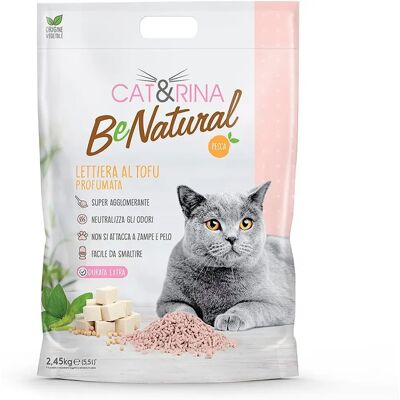 Cat&Rina BeNatural Lettiera di tofu al pesca e miele - 5,5L Cat&Rina BeNatural Lettiera di tofu al pesca e miele - 5,5L