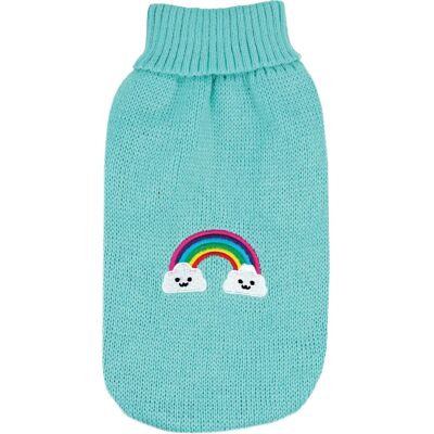 Record Magic Land Dog Sweater - High Neck, Rainbow Patch, Multiple Sizes Record Magic Land Dog Sweater - High Neck, Rainbow Patch, Multiple Sizes