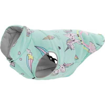 RECORD Hunderegenjacke - Einhorn Blau - M - 40cm - Wasserdicht RECORD Hunderegenjacke - Einhorn Blau - M - 40cm - Wasserdicht