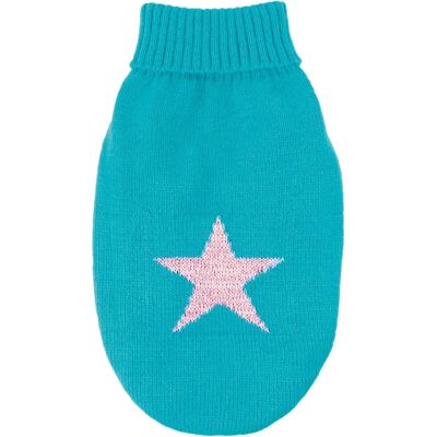 Record Dog Sweater - 40 cm - Azzurro con stella grigia - Dog Sweater Record Dog Sweater - 40 cm - Azzurro con stella grigia - Dog Sweater