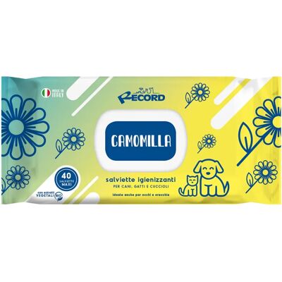 RECORD - Salviette Detergenti con Antibatterico - Chamomile - 40 Stück - Tücher RECORD - Salviette Detergenti con Antibatterico - Chamomile - 40 Stück - Tücher