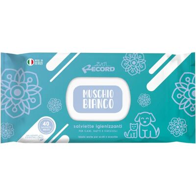 RECORD - Detergenti con Antibatterico - Witte Musk - 40 pz - Pet wipes RECORD - Detergenti con Antibatterico - Witte Musk - 40 pz - Pet wipes