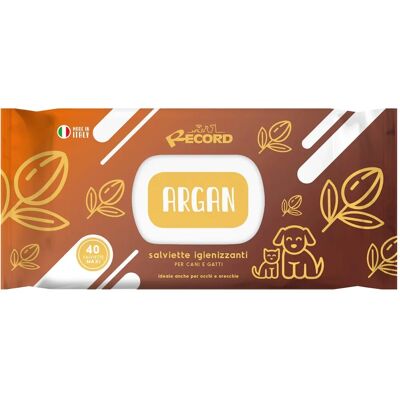 RECORD Lingettes Hygiéniques à l'Argan pour Chiens et Chats - Publicité RECORD Lingettes Hygiéniques à l'Argan pour Chiens et Chats - Publicité