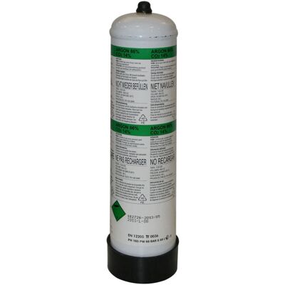 Tooltek Cilindro di gas Argon/CO2 - 1Lt Non ricaricabile - Saldatura acciaio Tooltek Cilindro di gas Argon/CO2 - 1Lt Non ricaricabile - Saldatura acciaio