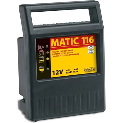Cargador de Batería Deca Matic 116 - 80W, 12V, Automático, Portátil Cargador de Batería Deca Matic 116 - 80W, 12V, Automático, Portátil