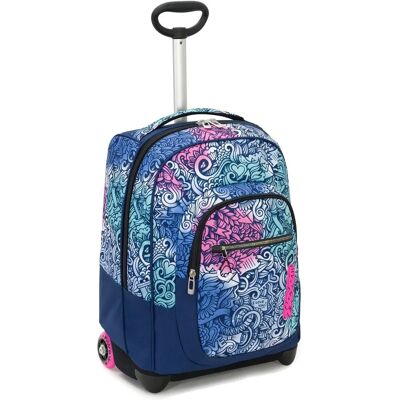 Seven Trolley Glänzendes Mädchen - Schulrucksack, 2-in-1, Dunkelblau Seven Trolley Glänzendes Mädchen - Schulrucksack, 2-in-1, Dunkelblau