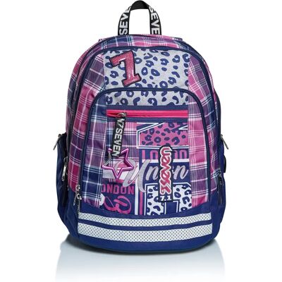 Seven Zaino Advanced Cheer Girl 201002042 - Rucksack, Glitzerpatch, USB-Anschluss, 30L Seven Zaino Advanced Cheer Girl 201002042 - Rucksack, Glitzerpatch, USB-Anschluss, 30L