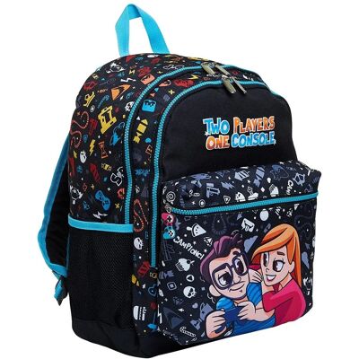 Zaino Seven con Doppio Scomparto per Scuola o Gioco - 29x42x19,5cm Zaino Seven con Doppio Scomparto per Scuola o Gioco - 29x42x19,5cm
