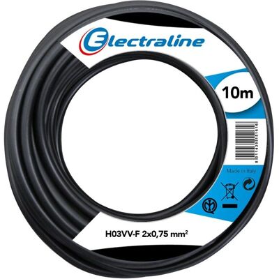 ELECTRALINE 11161 Flexibles Stromkabel 10m Schwarz ELECTRALINE 11161 Flexibles Stromkabel 10m Schwarz