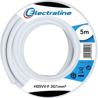 ELECTRALINE 11720 H05VV-F Kabel - 3G1mm, 5M, Użytek wewnętrzny ELECTRALINE 11720 H05VV-F Kabel - 3G1mm, 5M, Użytek wewnętrzny